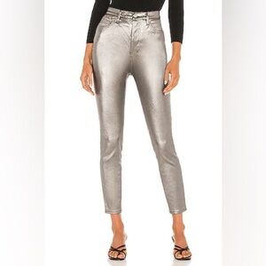 Free People x We The Free Phoenix Coated Skinny Jean in Silver